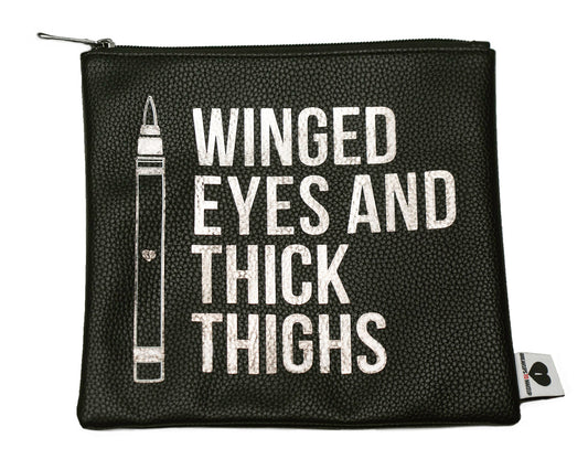 Winged Eyes And Thick Thighs Makeup Clutch